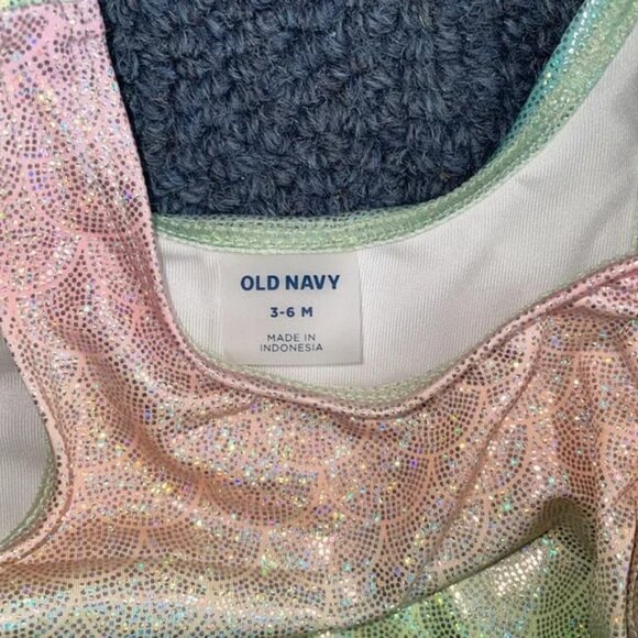 Sparkly Multicolor Ruffled Swimsuit 3-6months - Picture 3 of 4